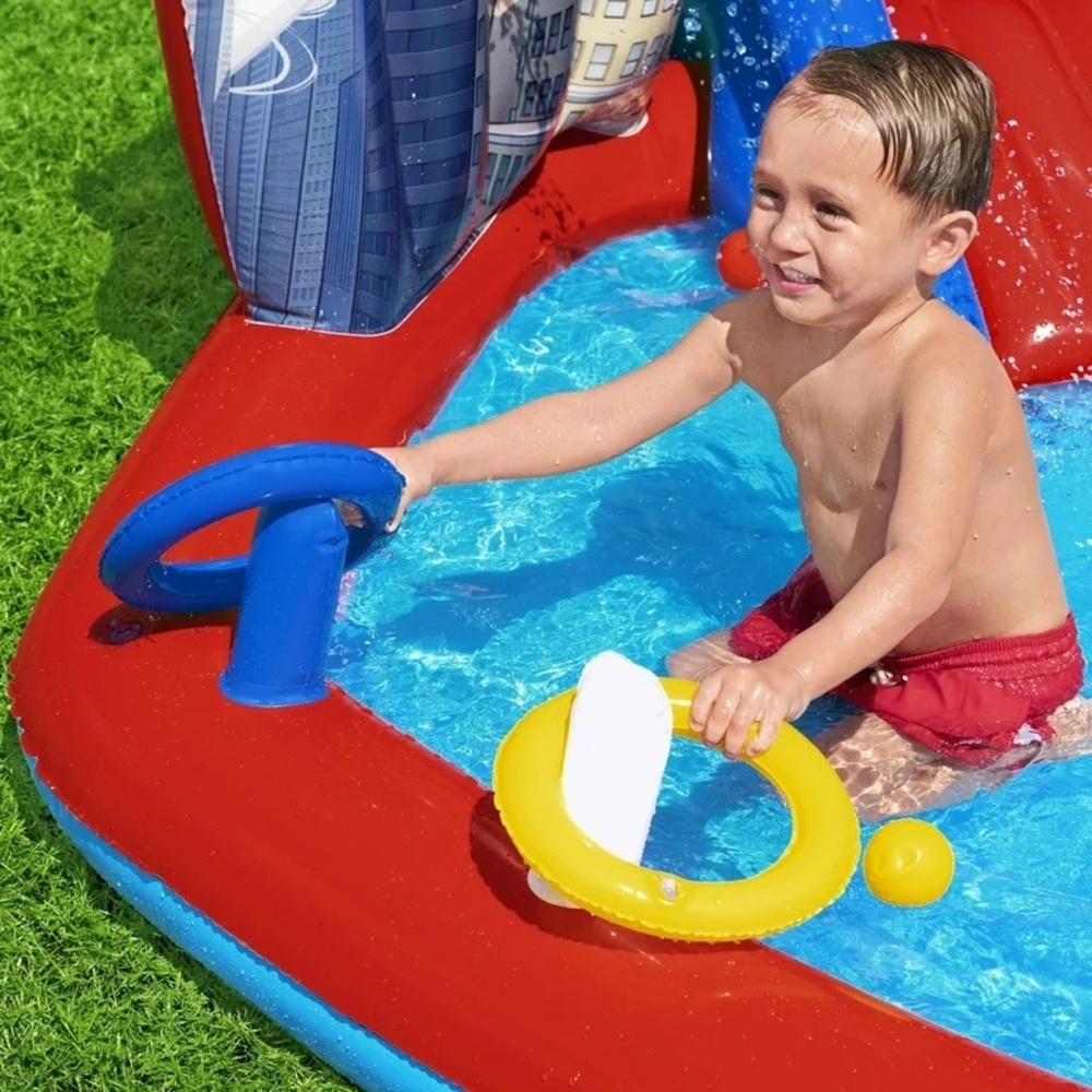 Bestway: Spider-Man Inflatable Water Play Center - 6'11"x6'9"x50". NWT in box. - Picture 5 of 10